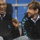 Lamar Odom (left), while playing in Spain’s basketball league, attends a game in Vitoria-Gasteiz, Spain, Feb. 20, 2014.
RAFA RIVAS/AFP/Getty Images